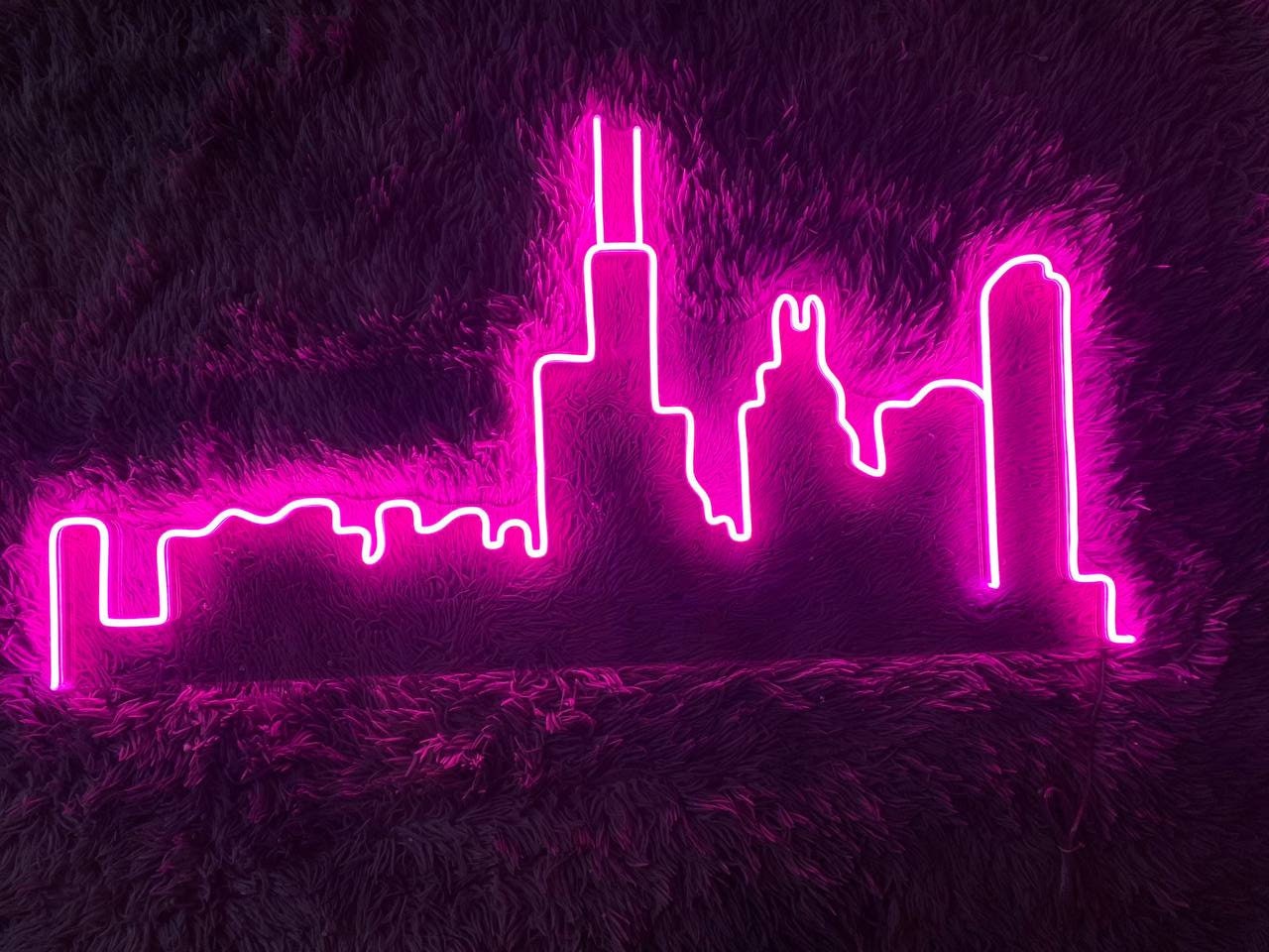 Chicago Skyline Neon Sign Born In Chicago