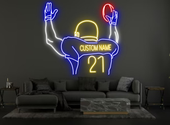 Custom Name Baseball Player Neon Sign Decoration Signage