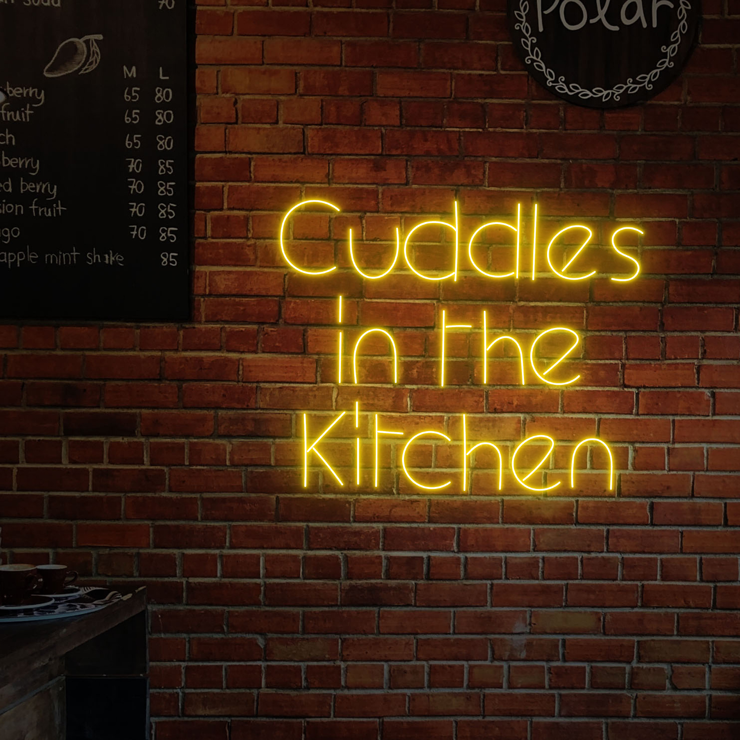 Cuddles In The Kitchen Neon LED Sign Restaurant Wall Art Decor