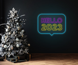 Happy New Year Neon Signs Hello 2023