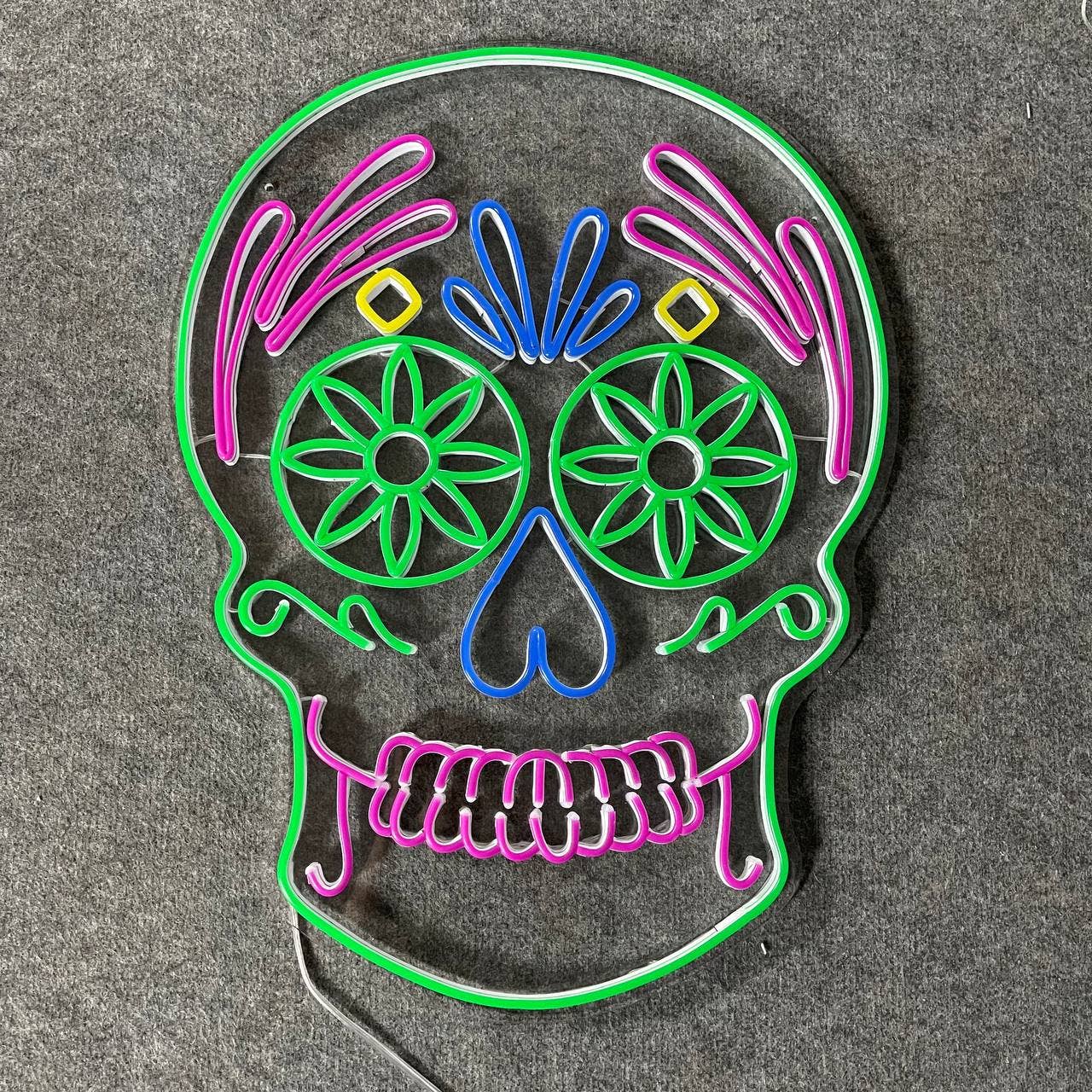 Skull Neon Signs Art Wall Decor Halloween Decor