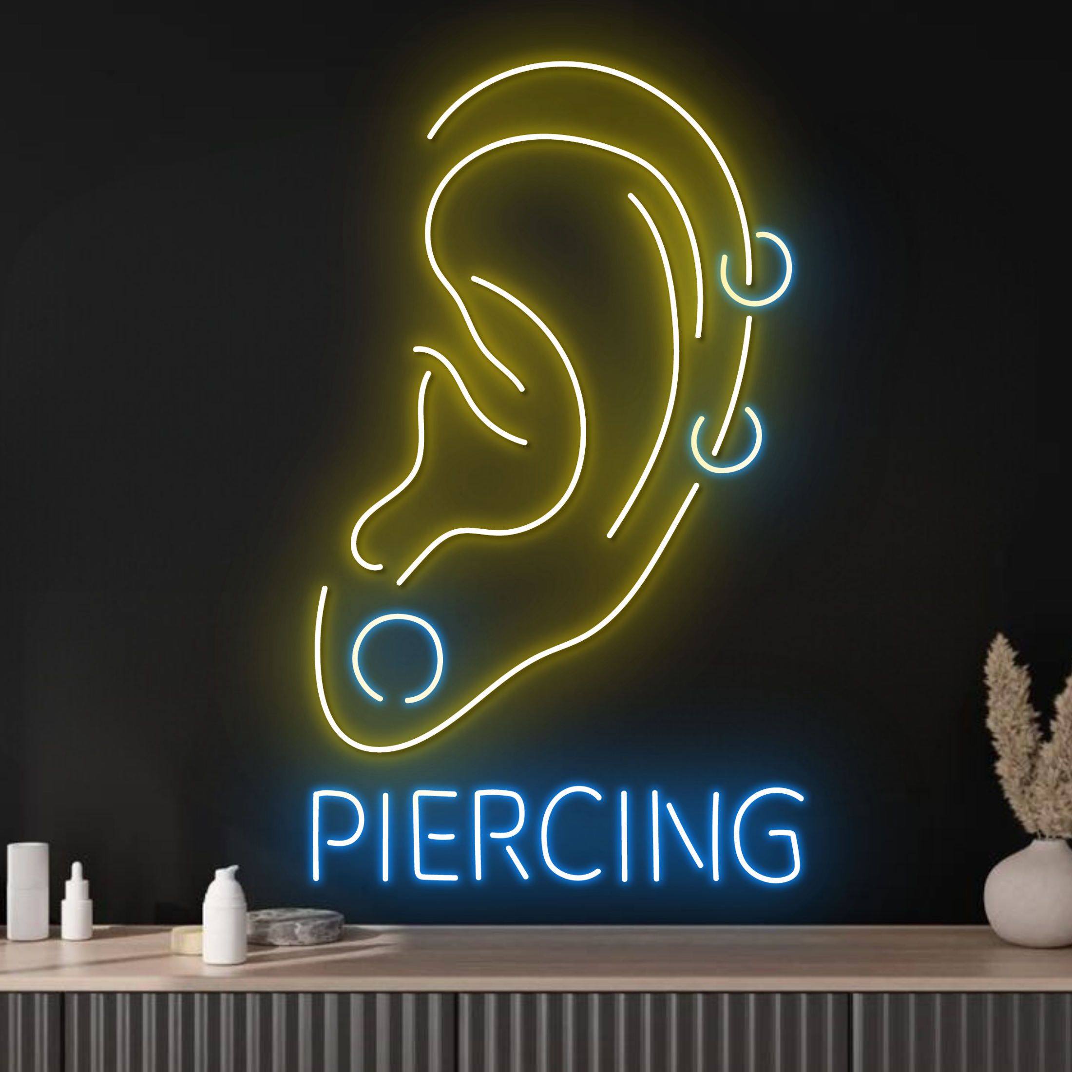 Piercing Neon Sign Piercing Store Decor