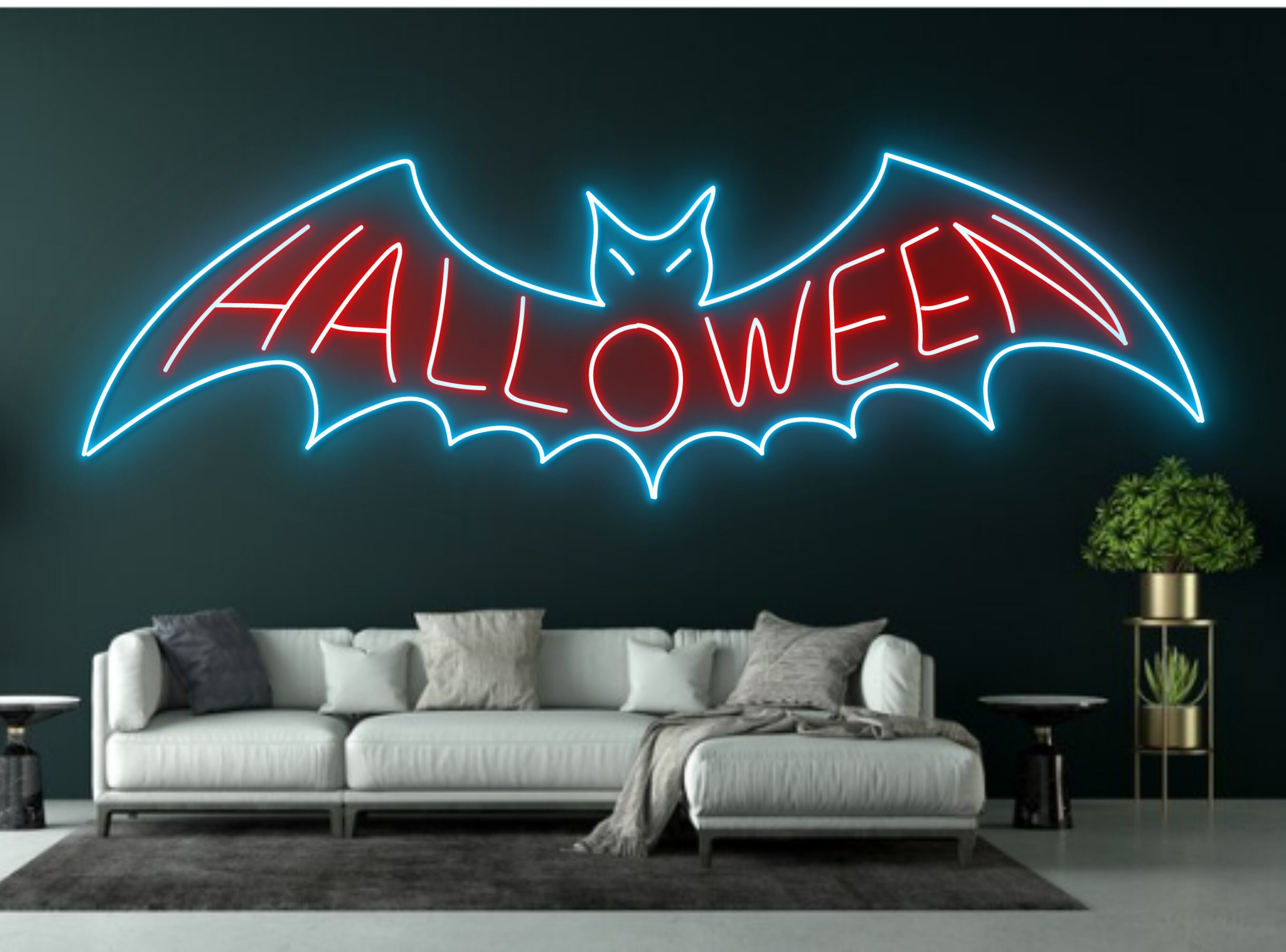 Halloween Bat Bird Neon Sign