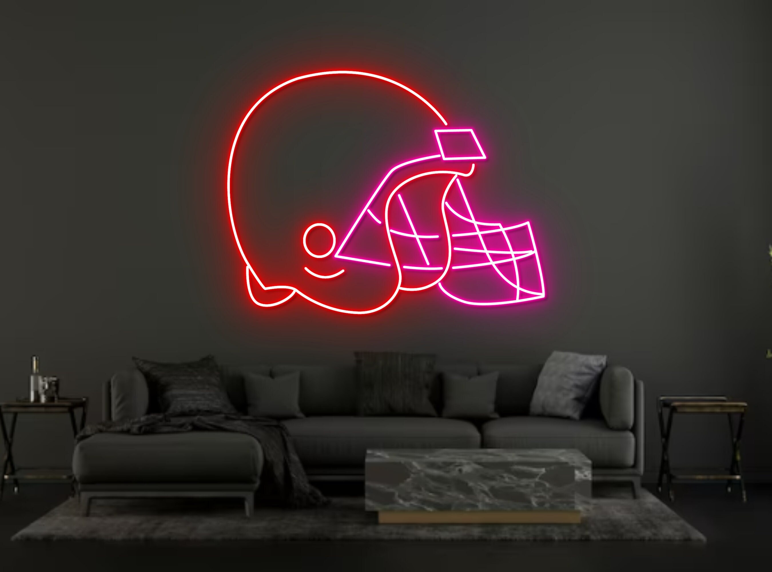 Baseball Hat Neon Sign Man Cave Wall Light for Home