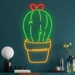 Succulent Planter Neon Signs Plan Flower Shop Wall Decor