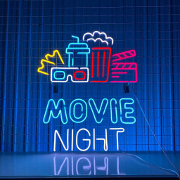 Movie Night Neon Sign Cinema Movie Theatre Wall Decor