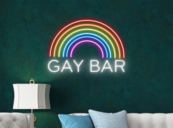 Gay Bar Neon Sign Hanging Sign Wall Art