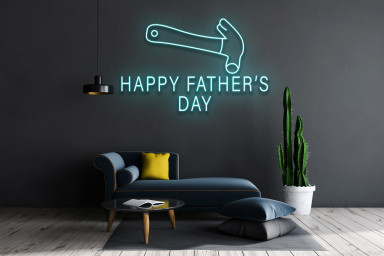 Happy Father's Day Neon Sign Dad Day Decor