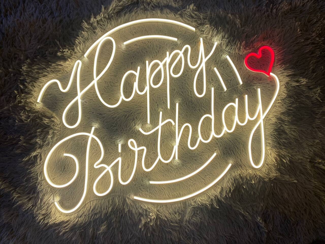 Happy Birthday Neon Sign