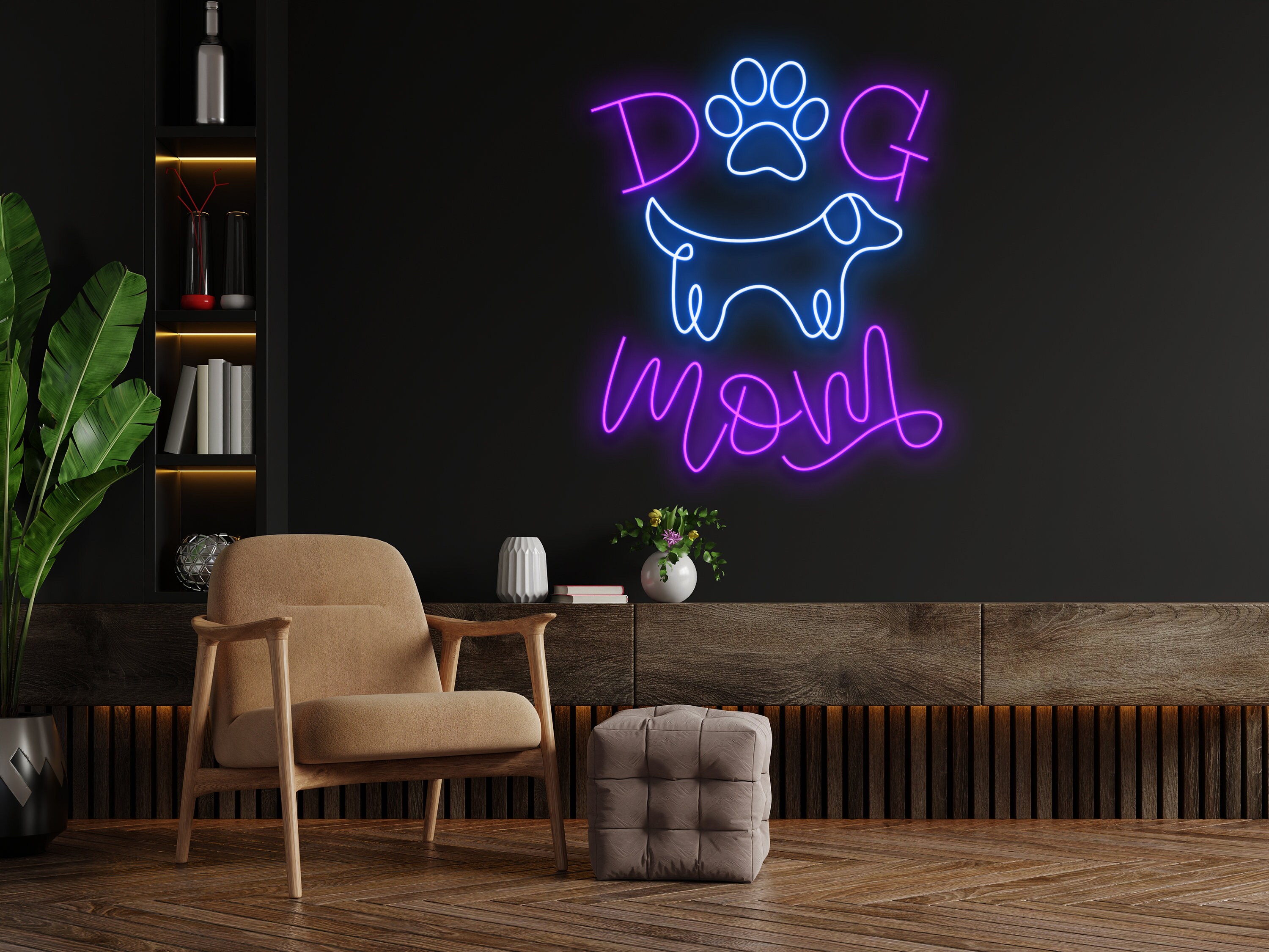 Decoration Gift Wall Hanging Gift Dog Mom Neon SIgn