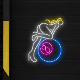 Lady Billiard Neon Sign Wall Art Decor