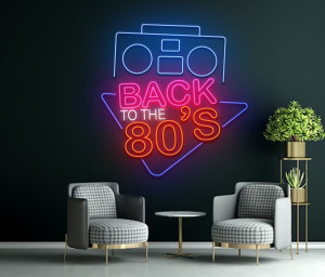 Back To The 80's Neon Sign Decoration Signage