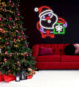 Santa Claus Neon Signs Christmas Party Lights Wall Decor