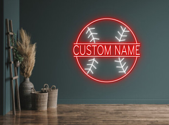 Custom Name Baseball Neon Sign Decor sign