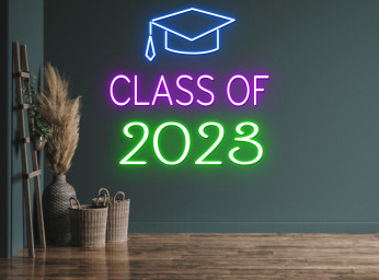 Class Of 2023 Graduates Cap Hat Neon Sign