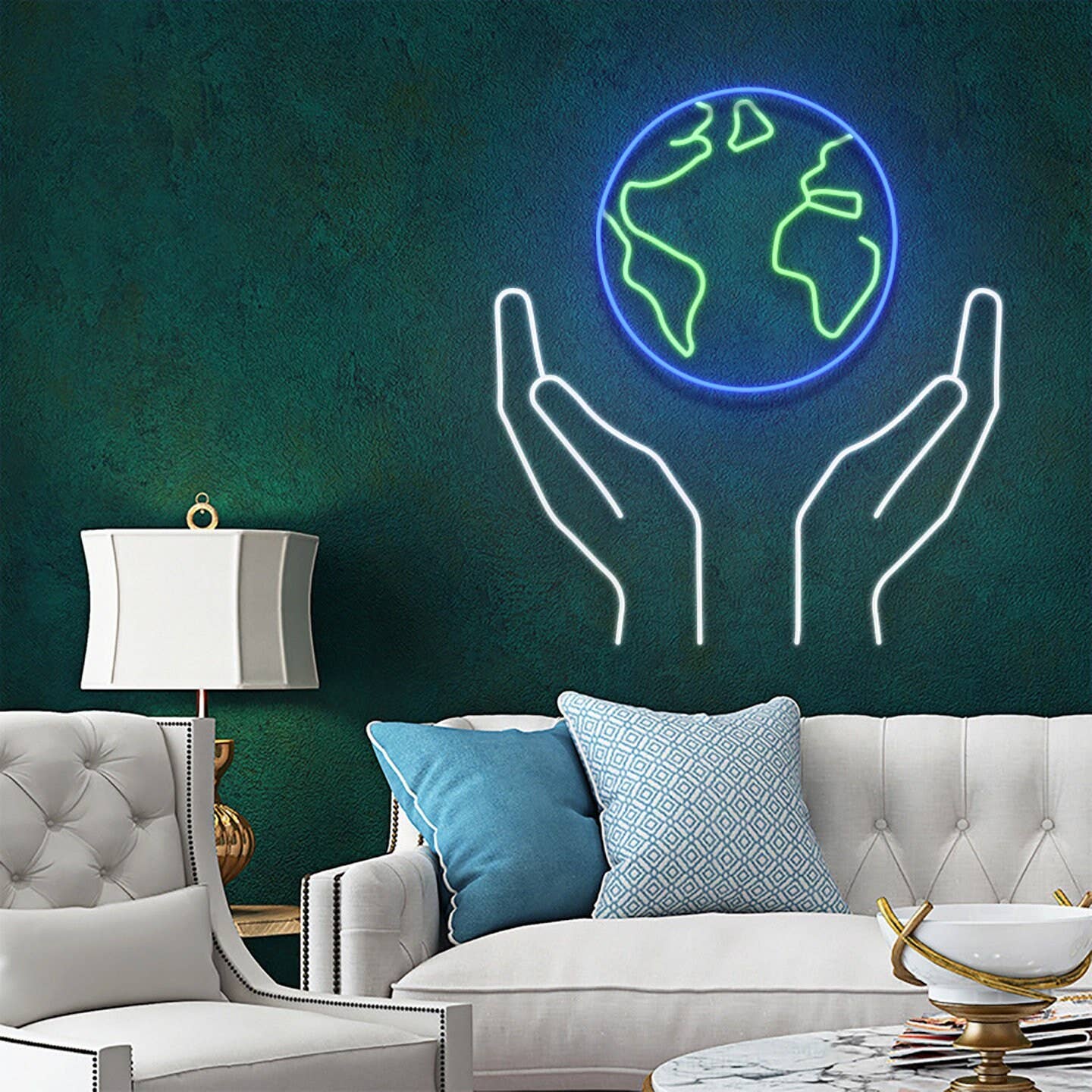 Protect Earth Neon Signs Wall Bedroom Decor