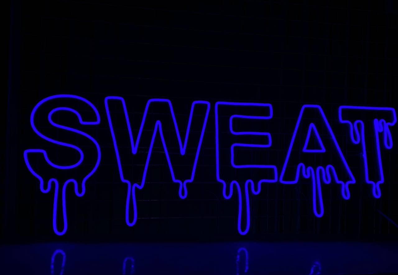 Sweat Letter Dripping Neon Sign Sweat Led Light Decoration