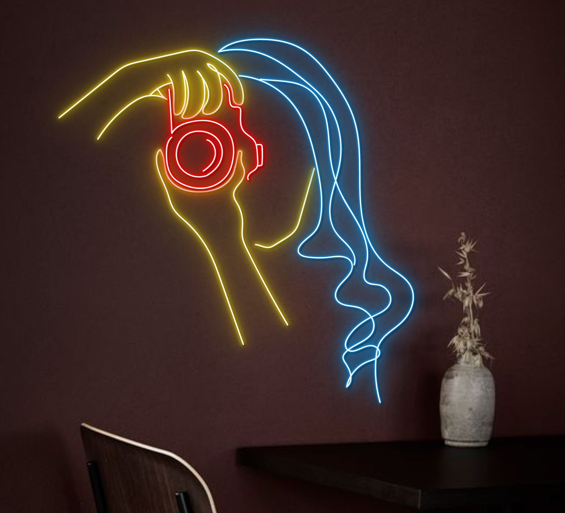 Camera Girl Neon Signs