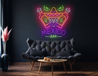 Skull Mexican Bar Neon Sign Bar Pub Wall Decor