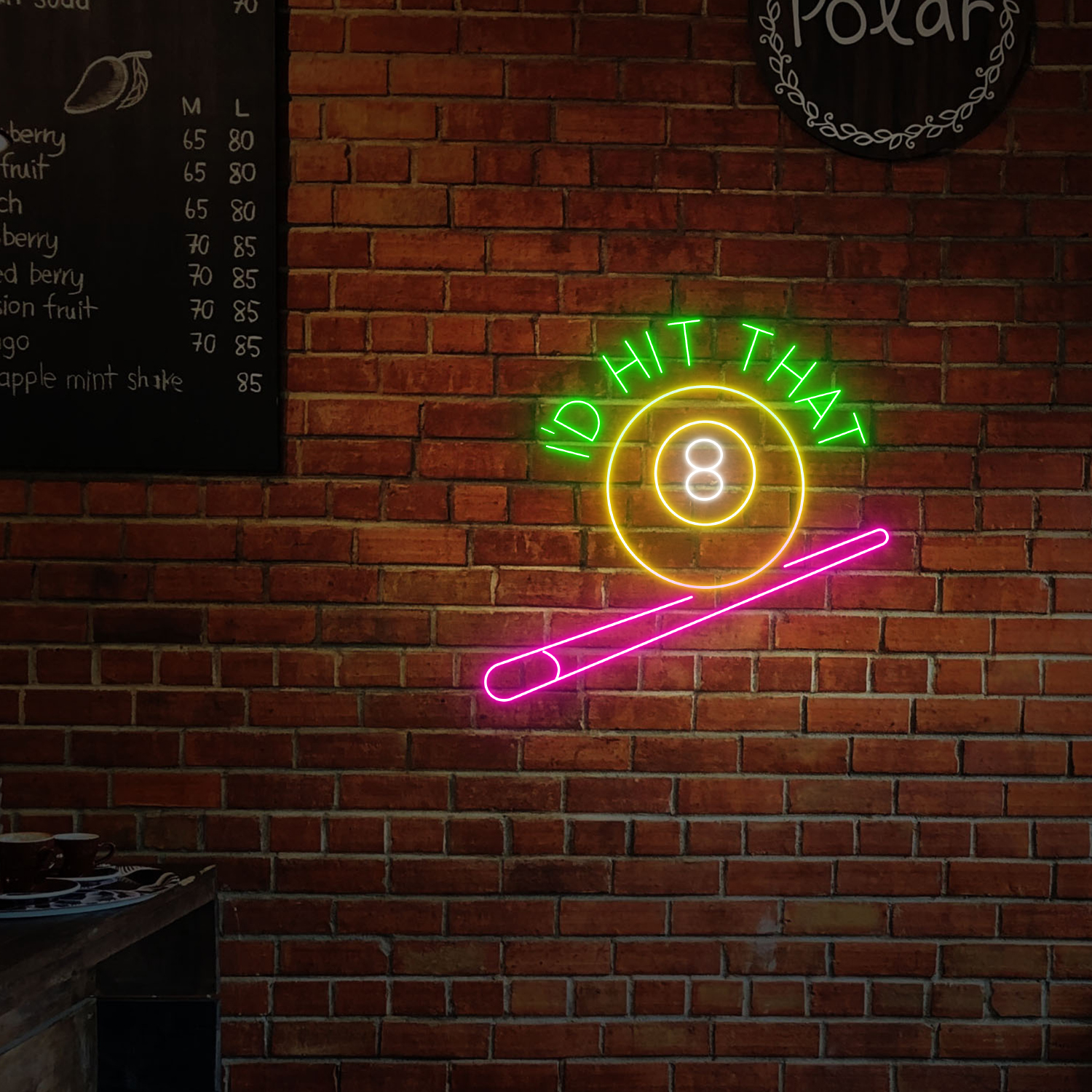 I'd Hit That Neon Sign Billiard Wall Decor