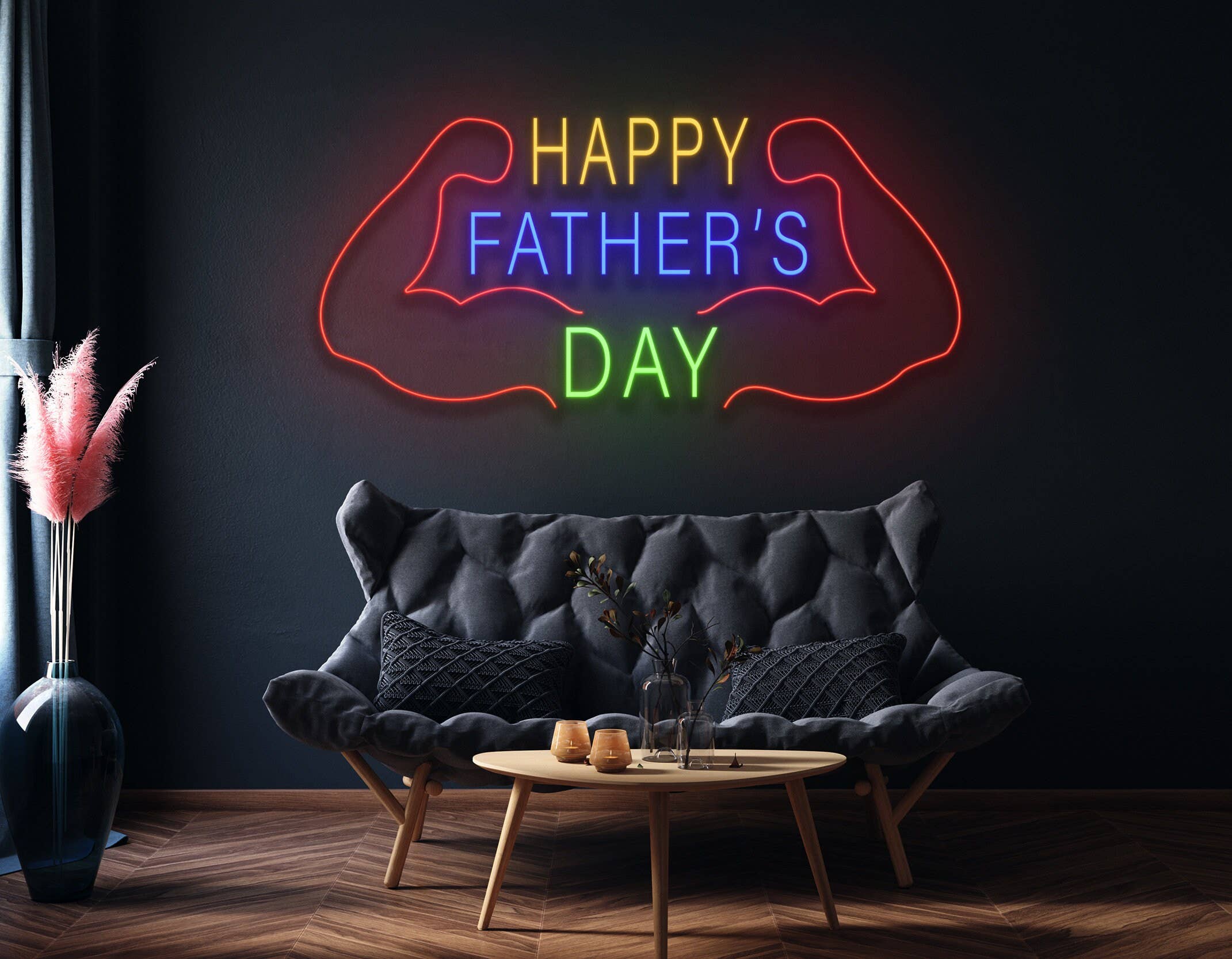 Happy Father's Day Neon Sign Father's Day Gift Idea