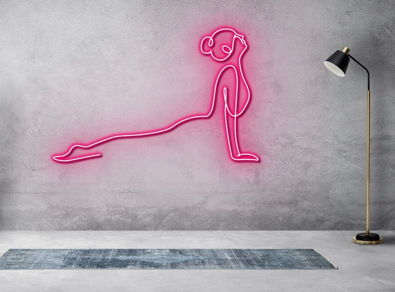 Girl Yoga Neon Sign Yoga Led Light Yoga Fitness Decor