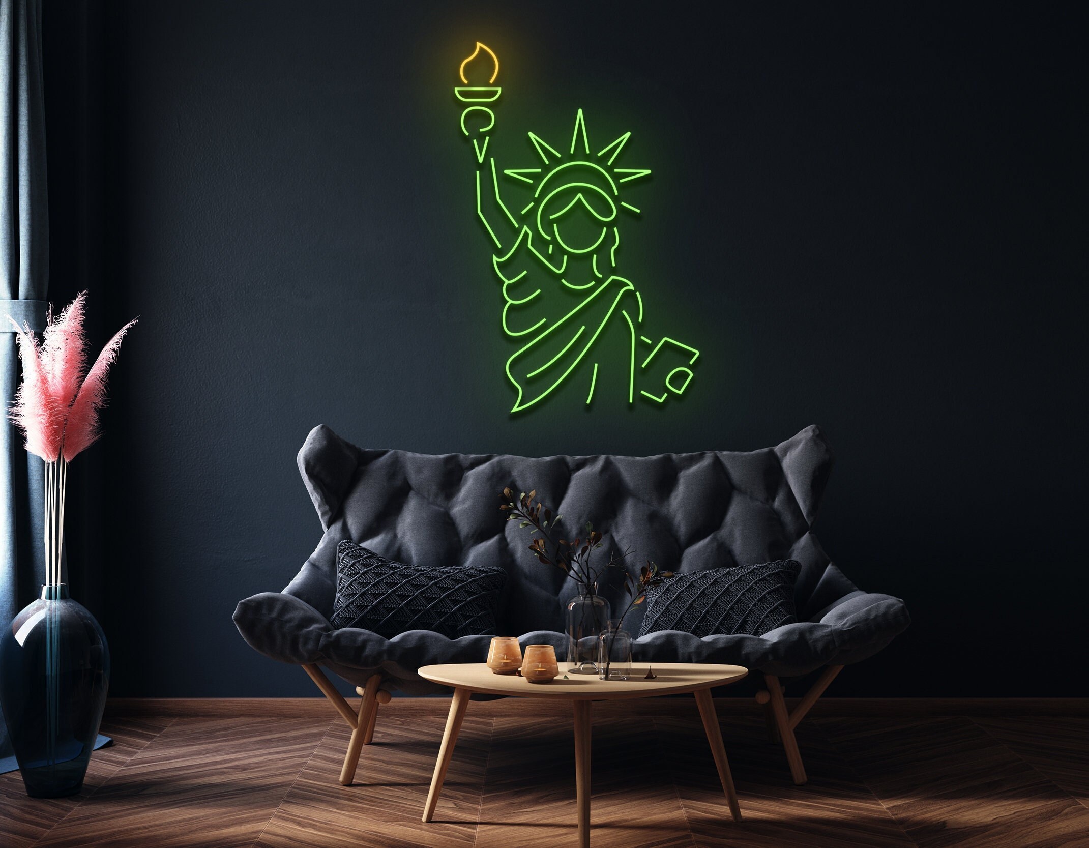 Statue of Liberty Neon Sign Wall Decor