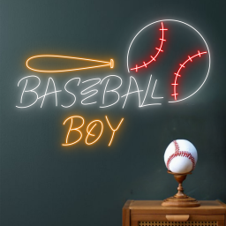 Baseball Boy Neon Neon Sign Baseball Club Fan Sport Decor