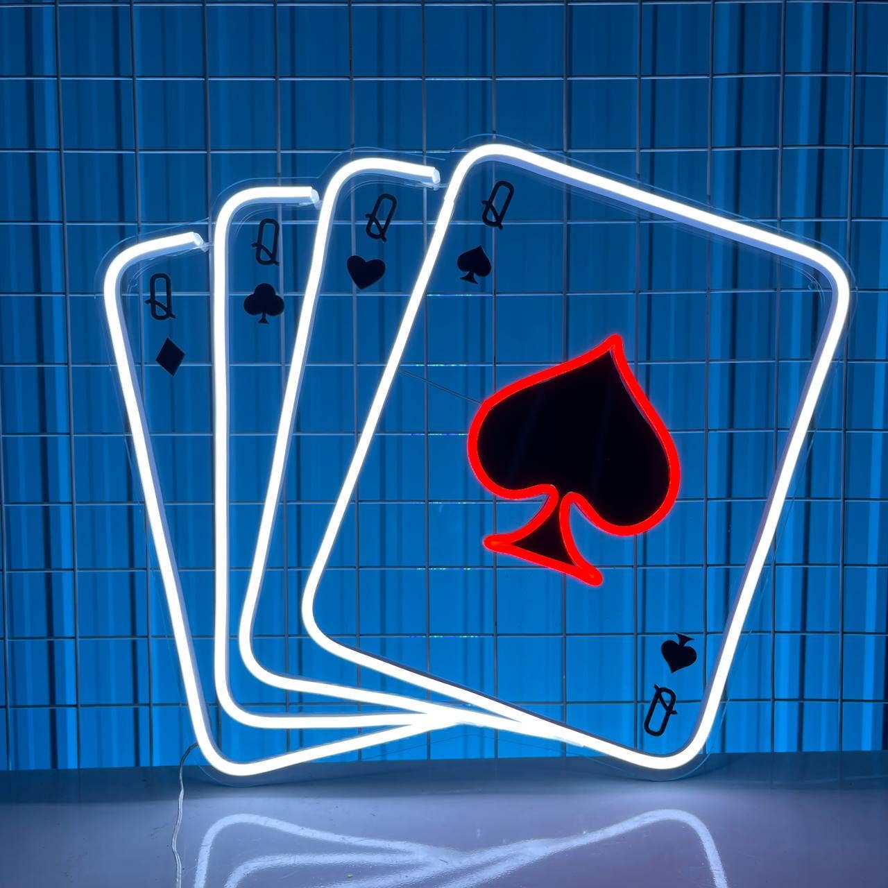 Blackjack Neon Sign Poker Club