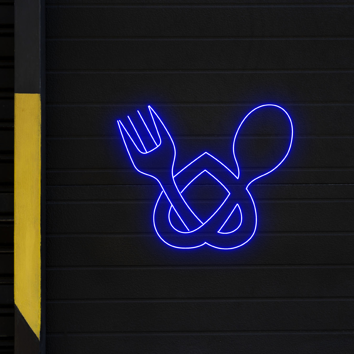 Heart Fork And Spoon Neon LED Sign Kitchen Wall Decor