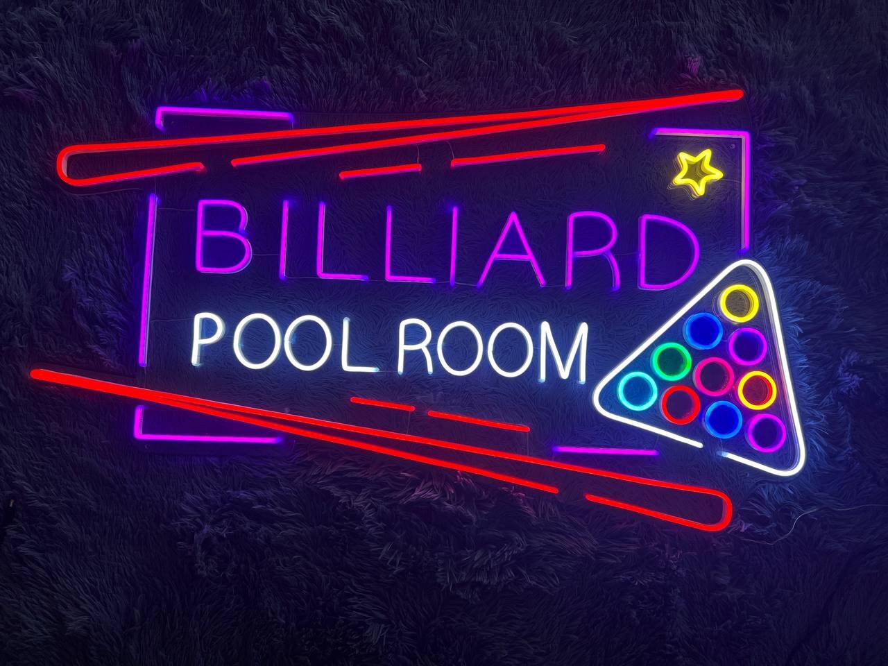 Billiards Neon Sign Home Decor