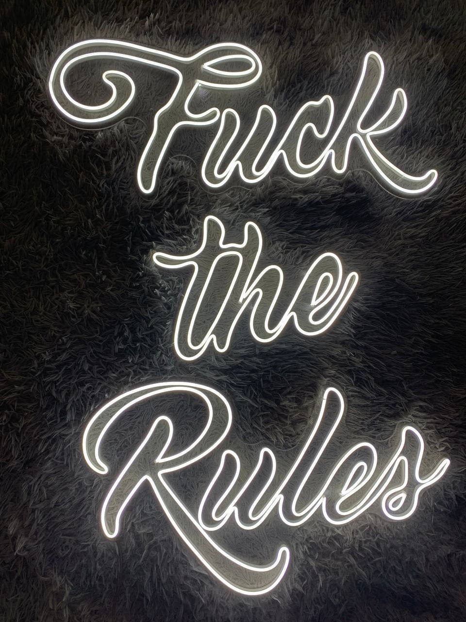 Fuck The Rules Neon Sign Long-Lasting Lights Wall Decor