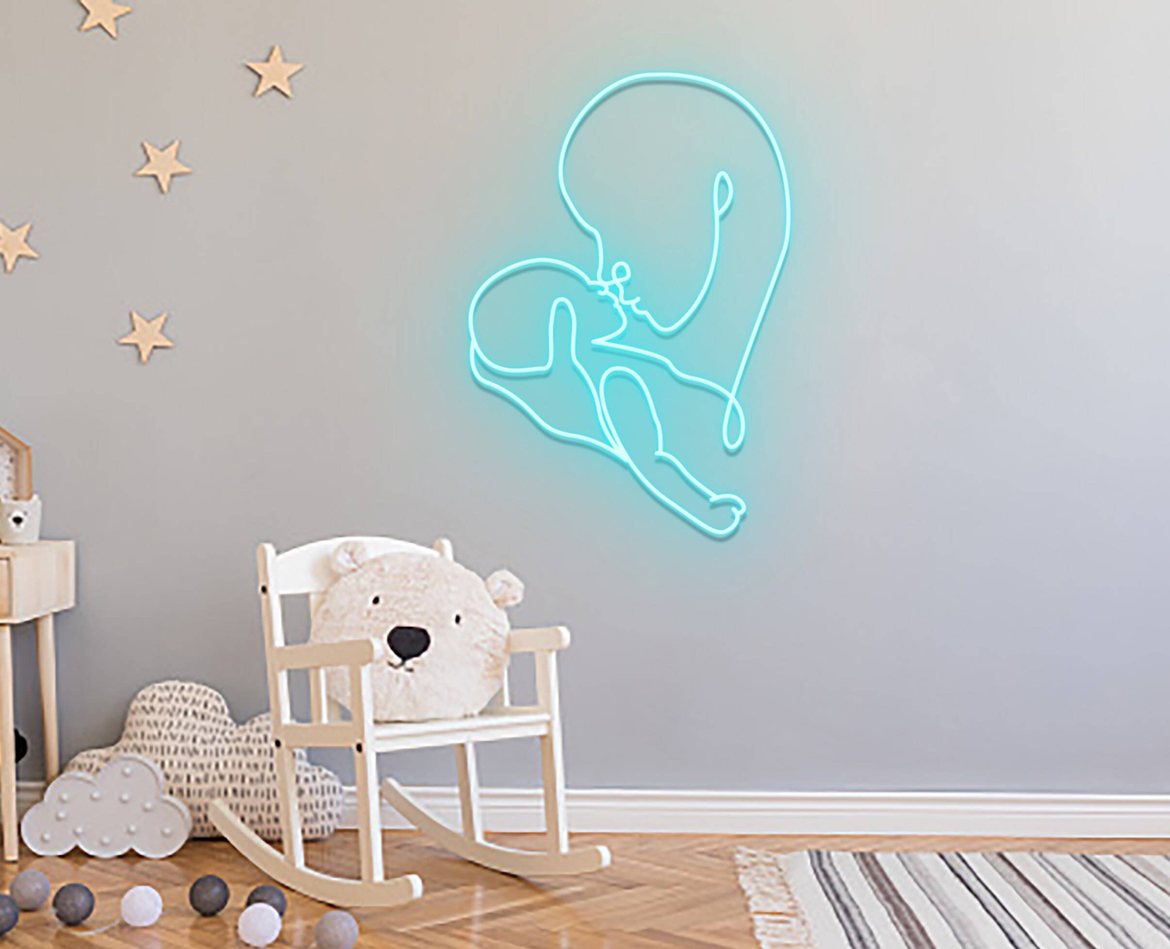 Mom And Baby Neon Sign Mother's Day Gift