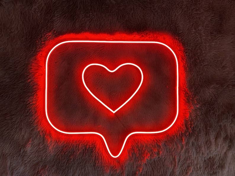 Like Heart Neon Sign Heart Led Sign