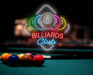 Billiard Neon Sign Arcade Wall Decor