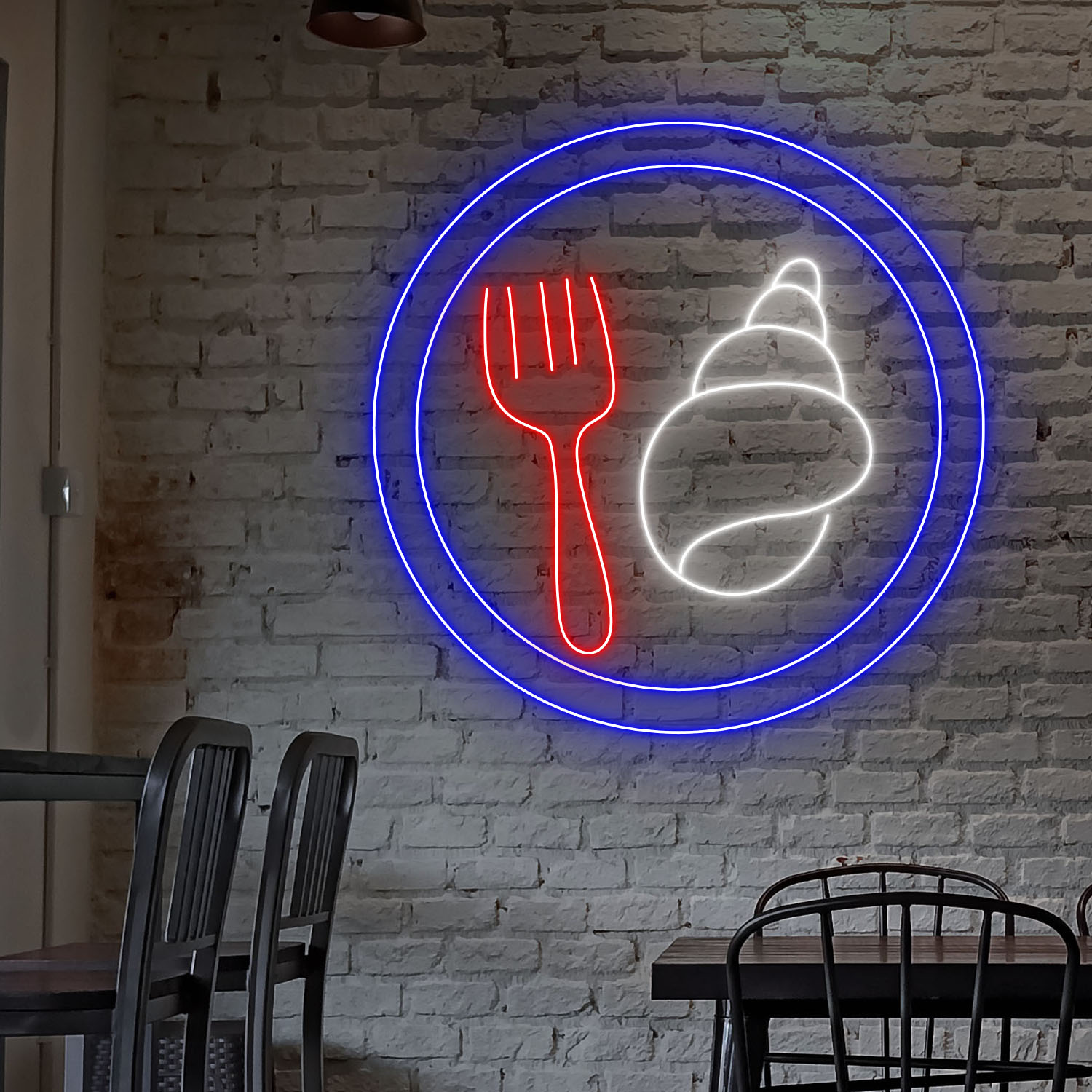 Sea Snail Neon Sign Seafood Restaurant Wall Decor