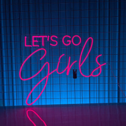 Let's Go Girls Neon Sign Girl Cave Home Wall Decor