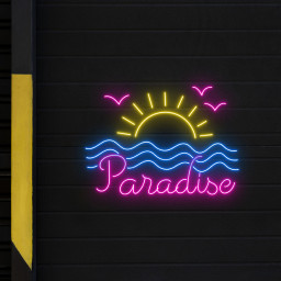 Paradise Beach Neon Sign Summer Vibe Wall Decor