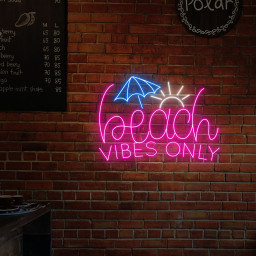 Beach Vibes Only Neon Sign Tropical Style Wall Decor