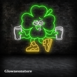 Clover Drunk Beer Neon Clover Patrick's Day Led Light