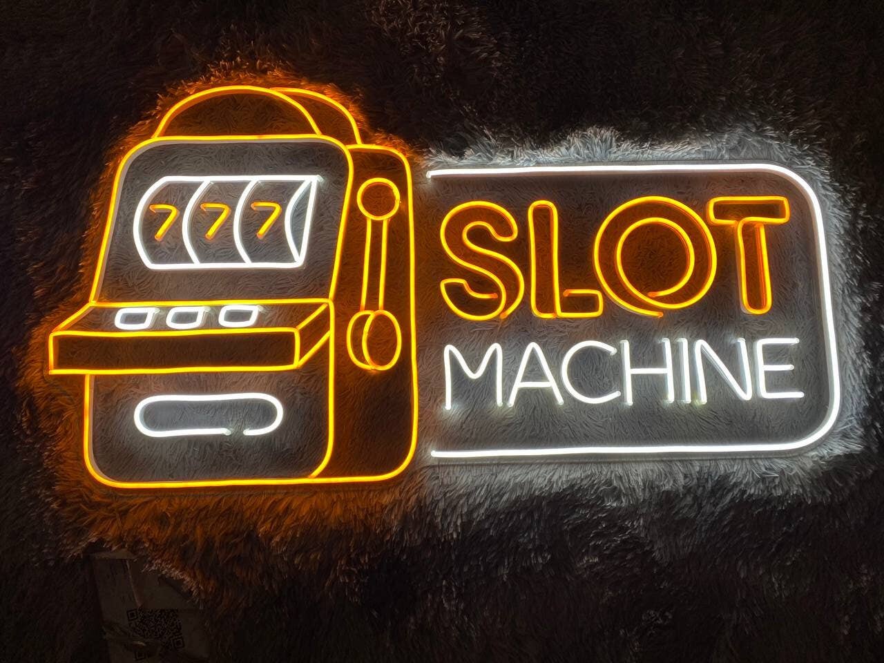 Slot Machine Neon Sign Gaming Store Decor