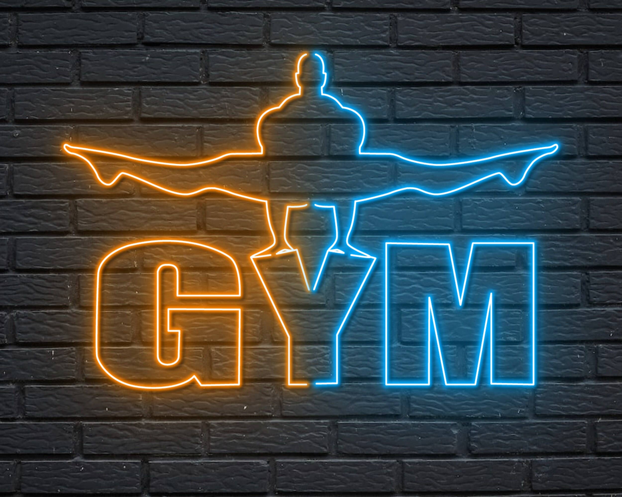 Male Gymnastics Neon Sign