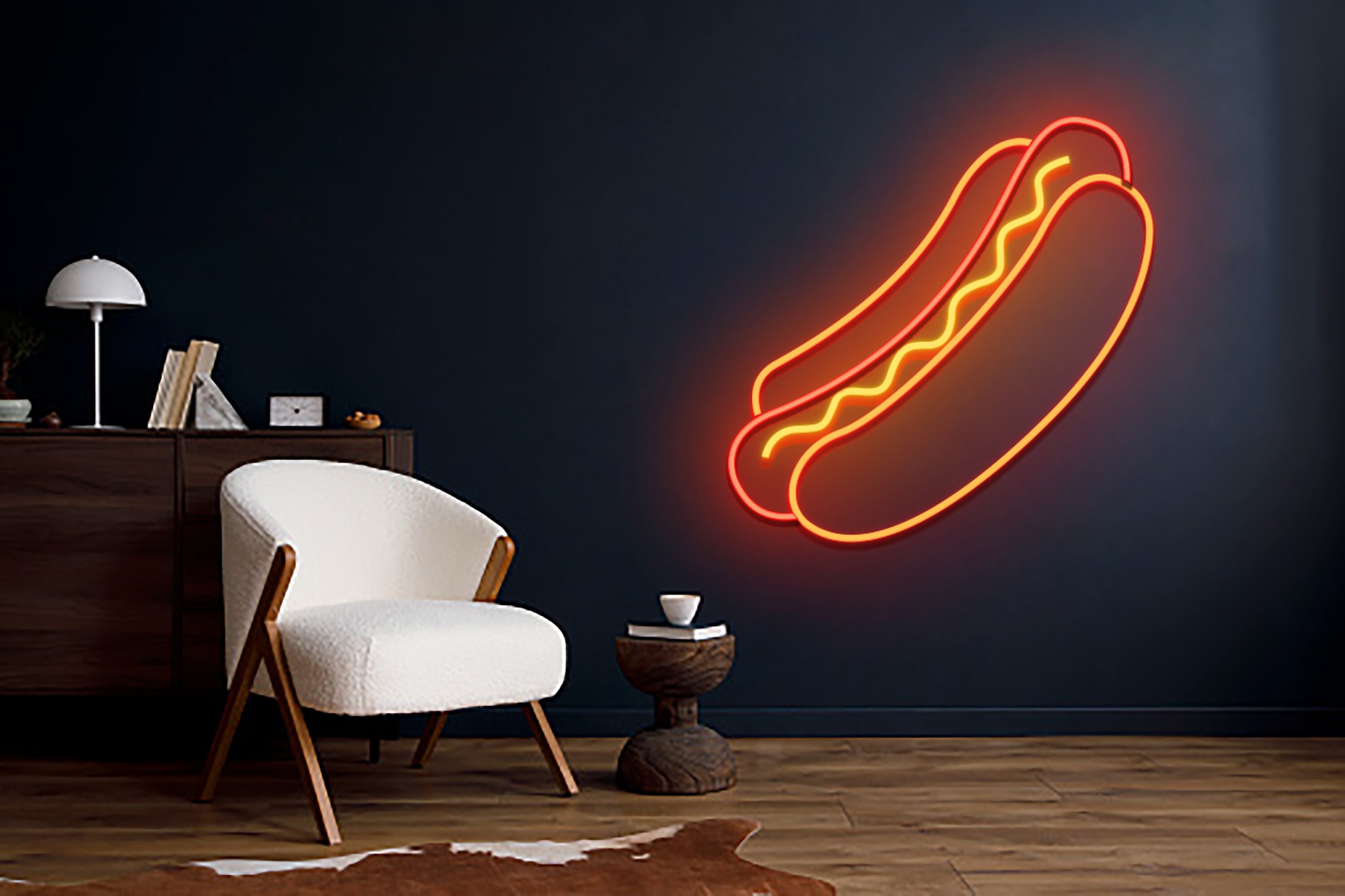 Hotdog Welcome Neon Sign Kitchen Room Decor