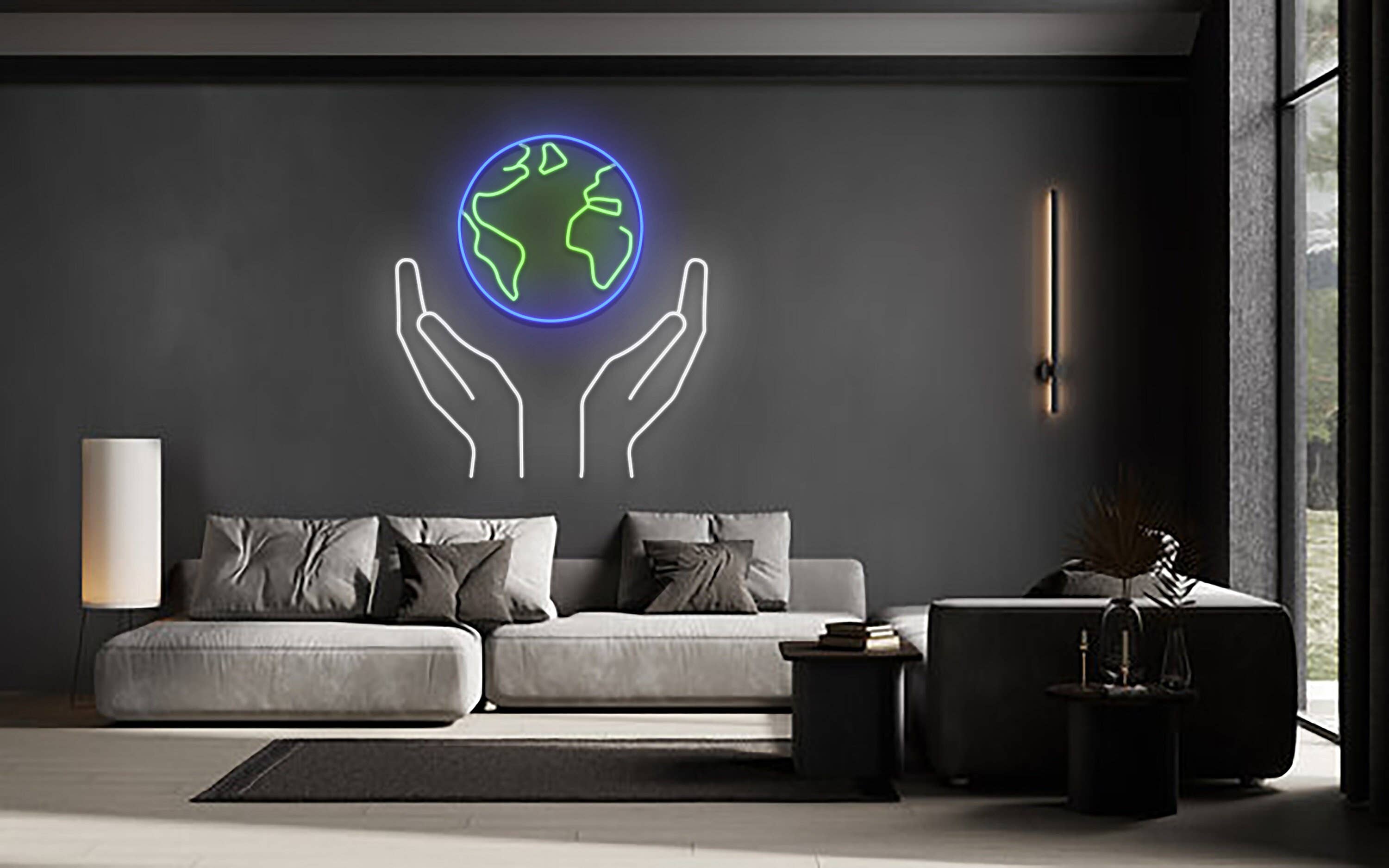 Protect Earth Neon Signs Wall Bedroom Decor