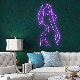 Sexy Woman Line Art Neon Signs Abstract Art Wall Decor