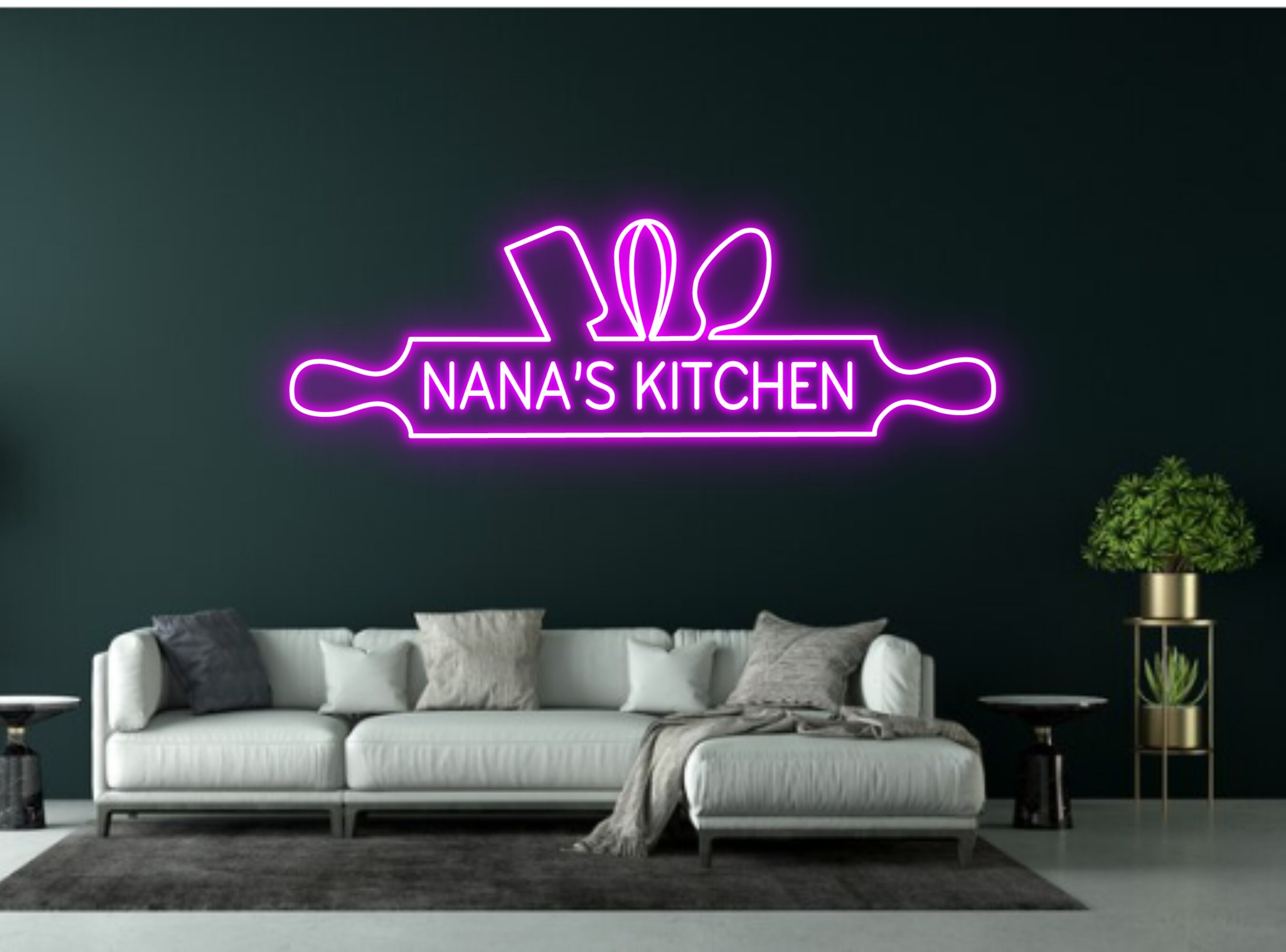 Nana Kitchen Neon Sign Hanging Sign Wall Art