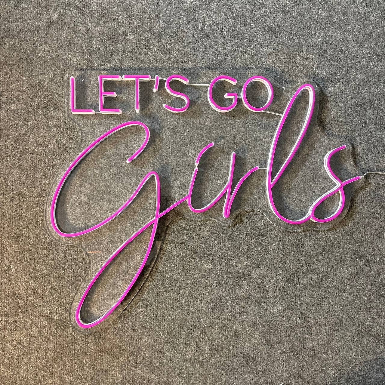 Let's Go Girls Neon Sign Girl Cave Home Wall Decor