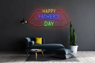 Happy Father's Day Neon Sign Father's Day Gift Idea