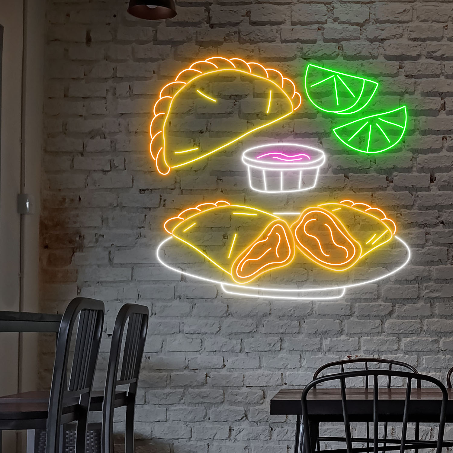 Empanadas Spanish Food Neon Sign Restaurant Wall Decor