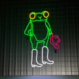 Frog Cowboy Neon Sign Farm Long-lasting Art Wall Decor